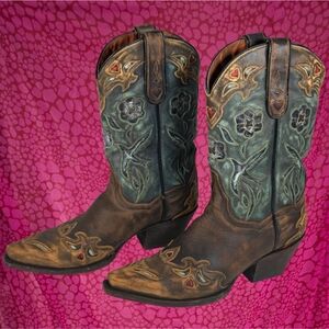 Dan Post Leather Cowboy Boots